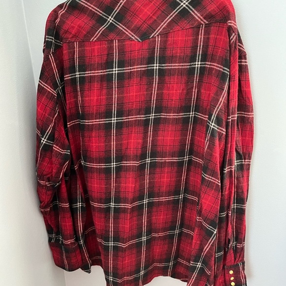 Red‎ Plaid Men's Shirt flannel - Picture 2 of 10